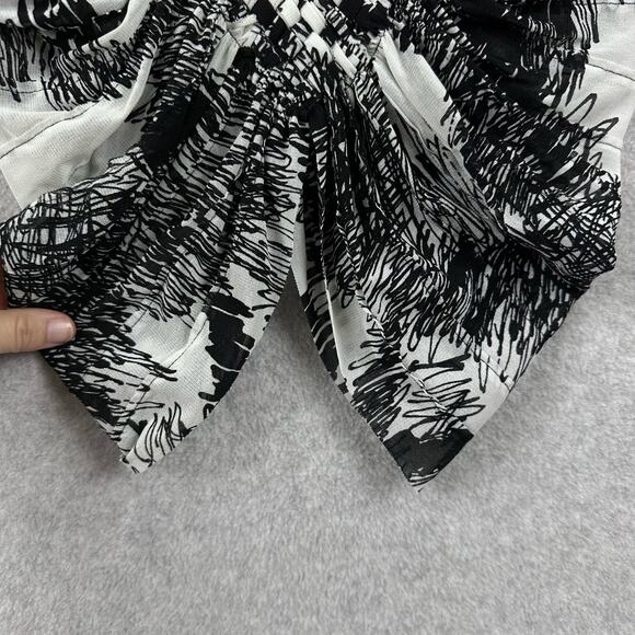 RARE Vivienne Tam Mesh Top Size P (XS) Black White Abstract Geo Y2K Runway Knot0 - Picture 5 of 13